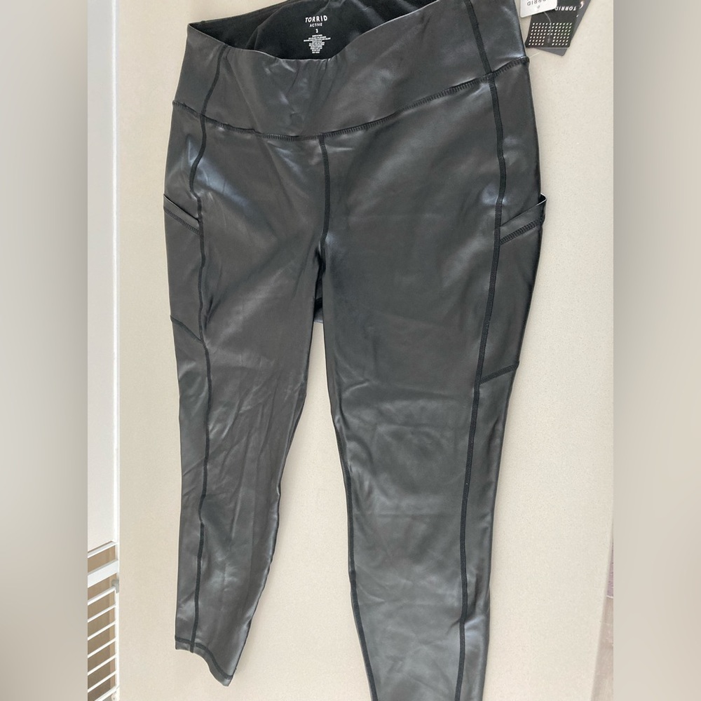 Torrid Black Faux Leather Leggings